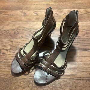 Bandolino Brown Strappy Women's Wedges